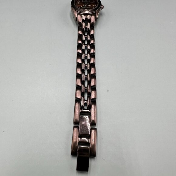 3/$30 Armitron Watch Women Metallic Brown Date Window Round Dial 8 Inch - Picture 4 of 16